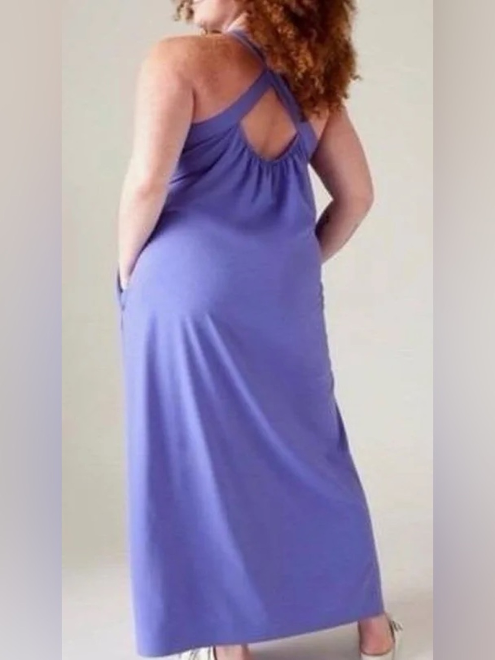 NWOT Athleta Arrival Lavender Maxi Dress with Pockets 2X - Picture 2 of 11
